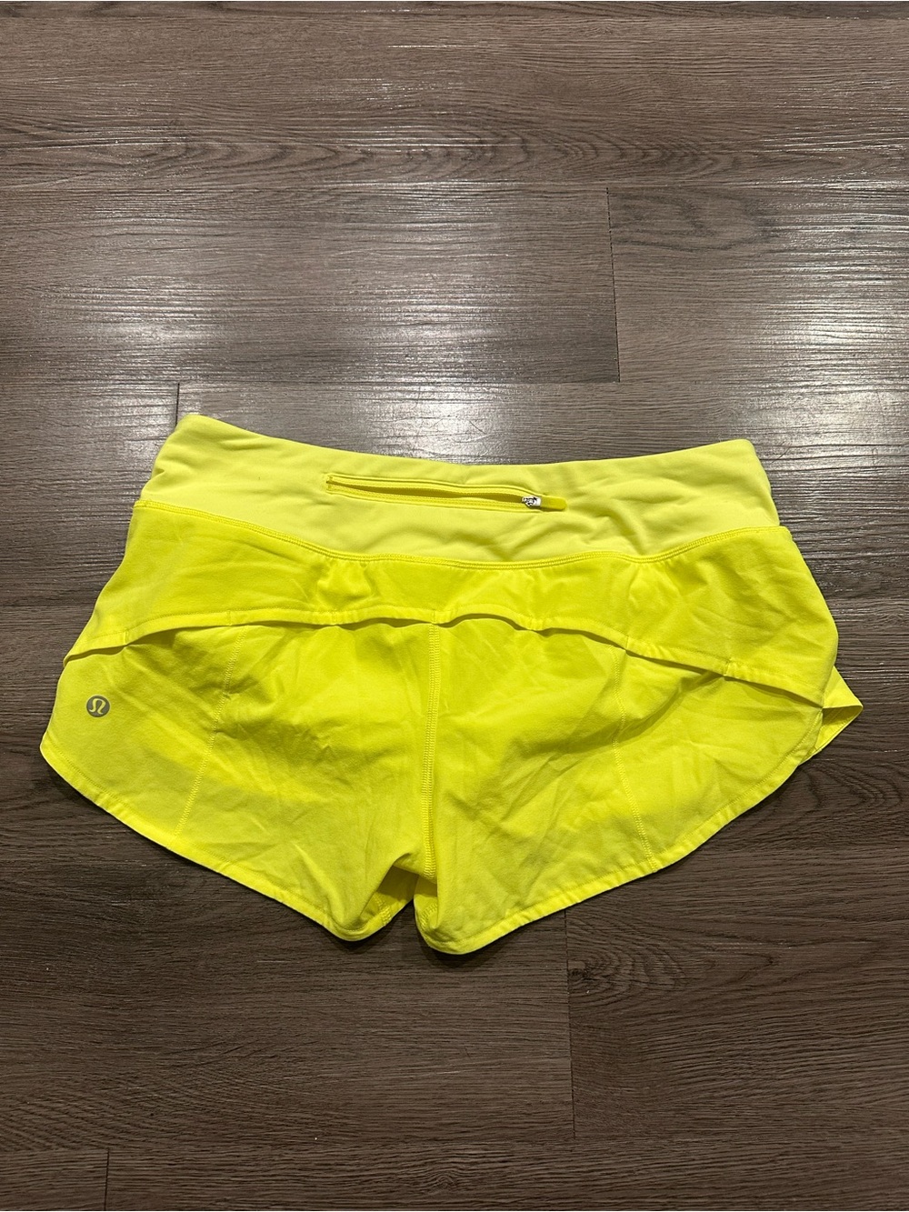 lululemon athletica yellow track that shorts